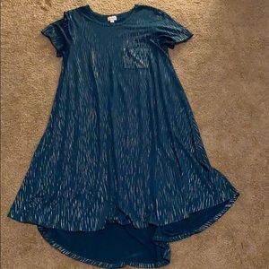 Lularoe Teal and Silver Elegant Carly